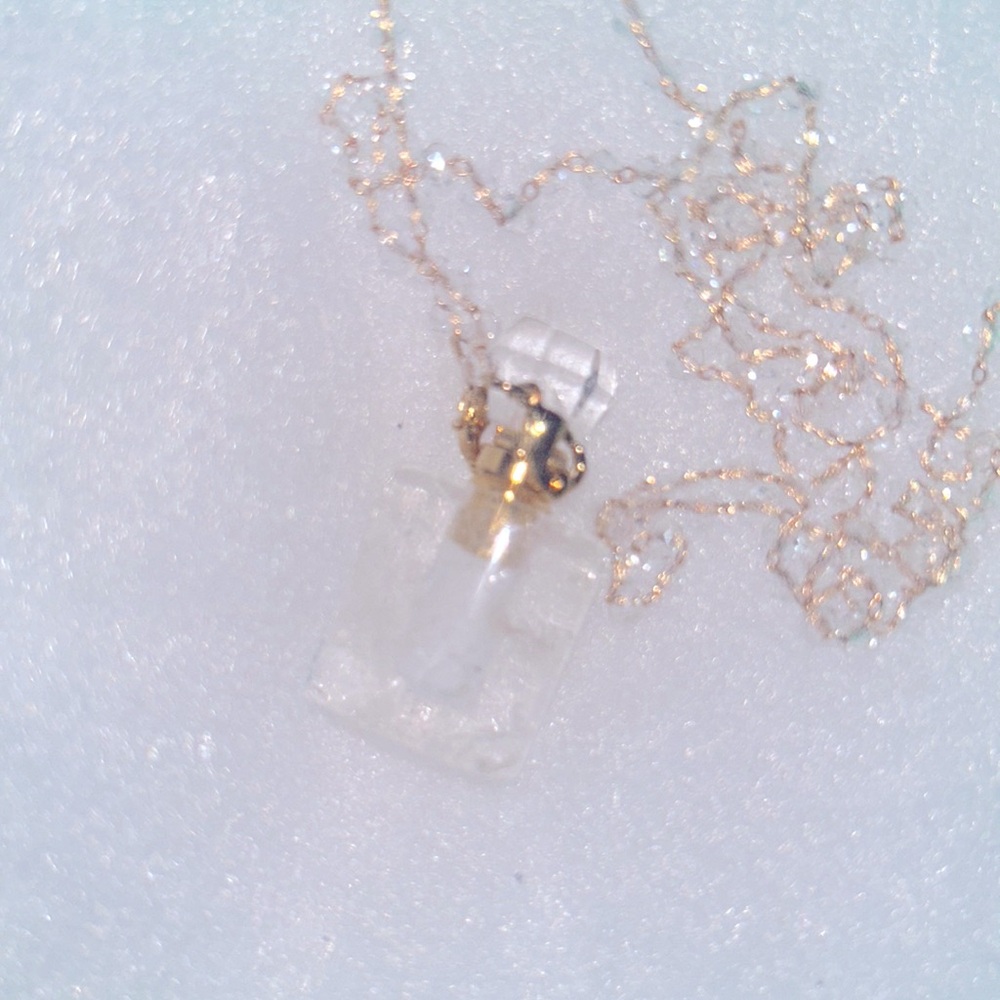 COPY - Boho hippie Quartz Crystal Perfume Bottle 30” Necklace - Picture 5 of 6